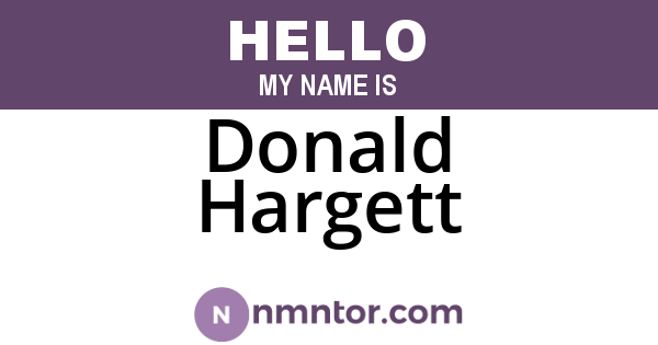 Donald Hargett