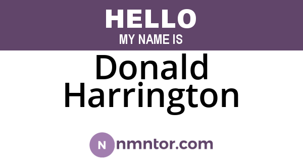 Donald Harrington