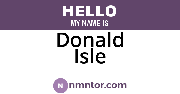 Donald Isle