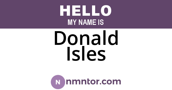 Donald Isles