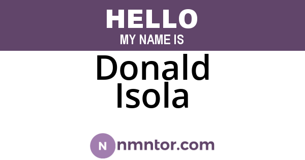 Donald Isola