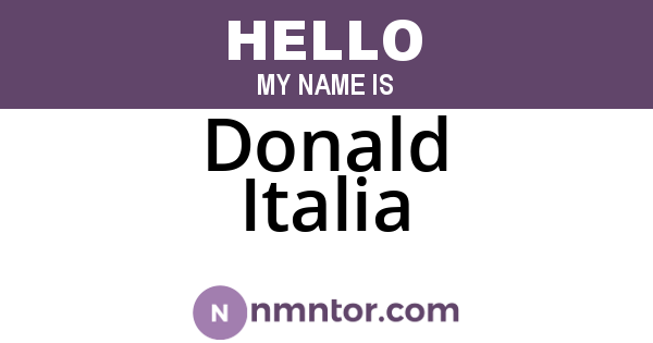 Donald Italia