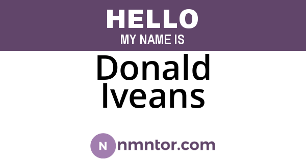 Donald Iveans