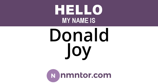 Donald Joy