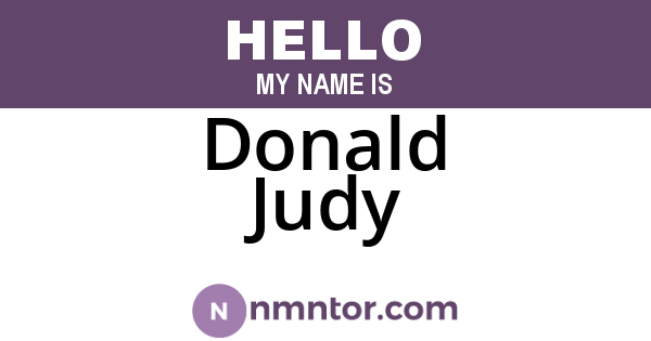 Donald Judy