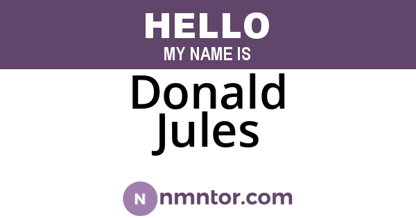 Donald Jules