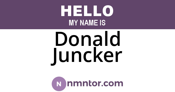 Donald Juncker
