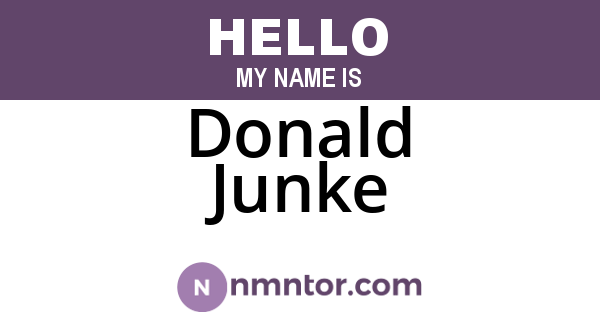 Donald Junke