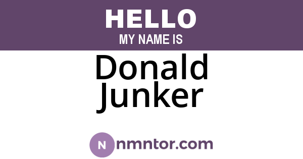 Donald Junker