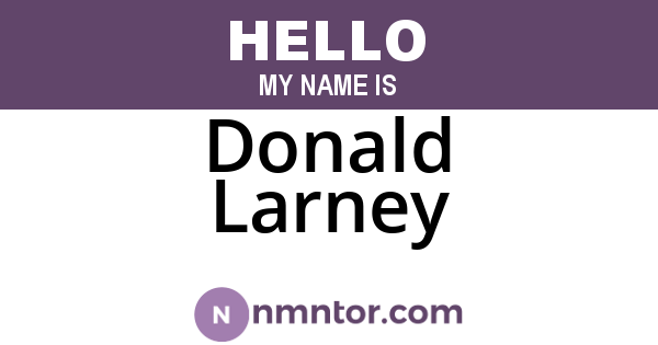 Donald Larney
