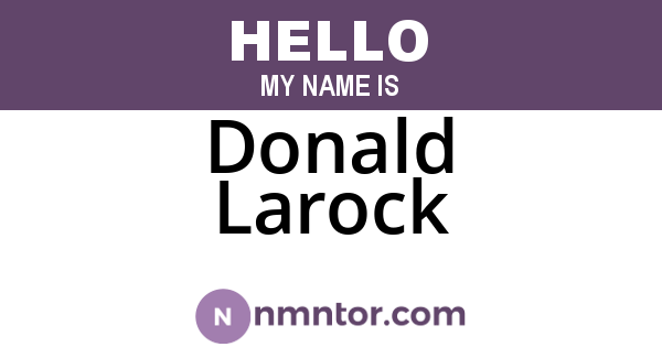 Donald Larock