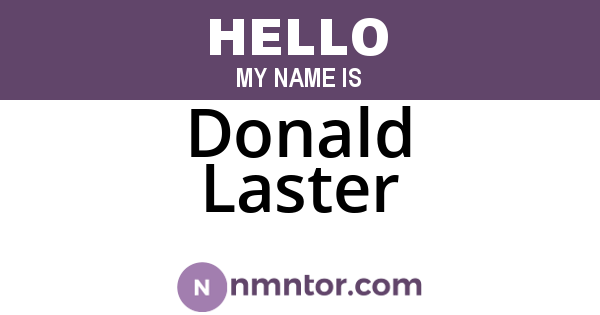 Donald Laster