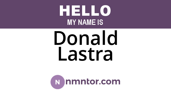 Donald Lastra