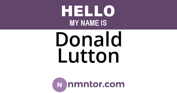 Donald Lutton