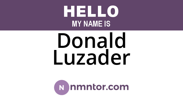 Donald Luzader