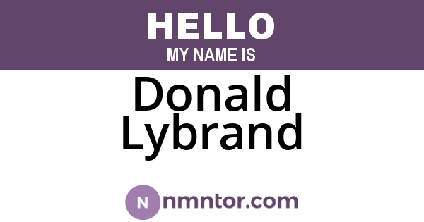 Donald Lybrand