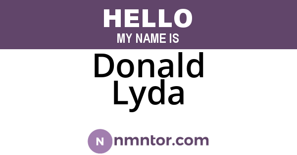 Donald Lyda