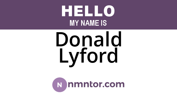 Donald Lyford