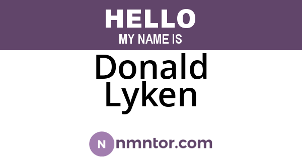 Donald Lyken
