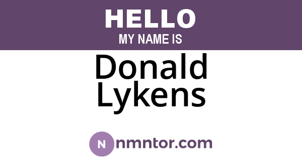 Donald Lykens