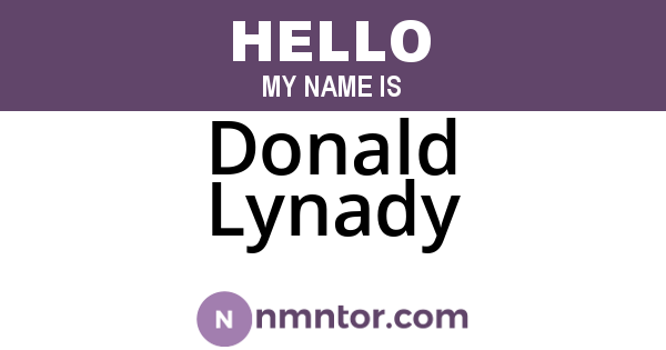 Donald Lynady