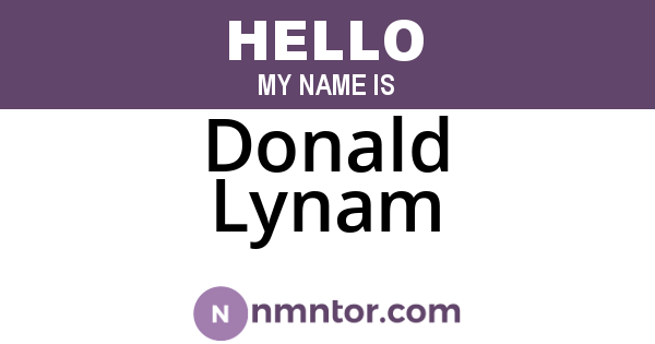 Donald Lynam