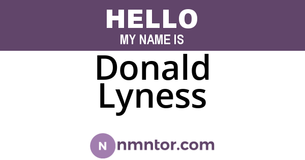 Donald Lyness