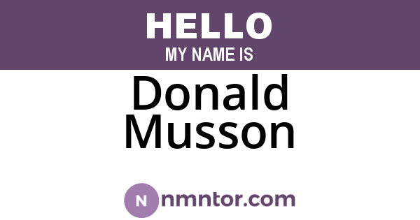 Donald Musson