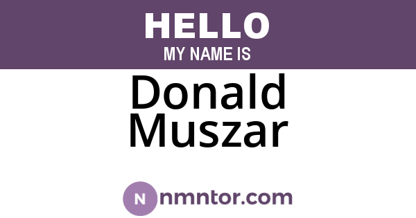 Donald Muszar