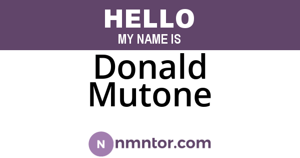 Donald Mutone
