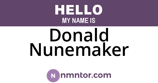 Donald Nunemaker