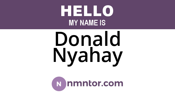 Donald Nyahay