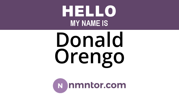 Donald Orengo