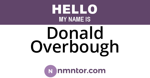 Donald Overbough