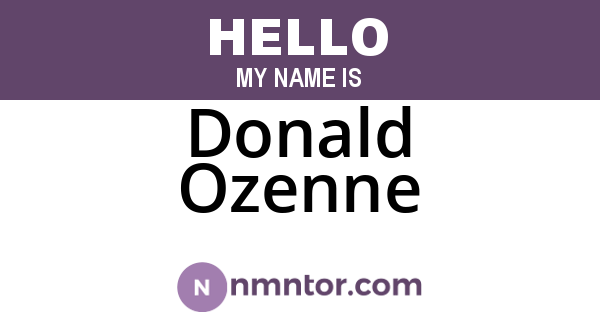 Donald Ozenne