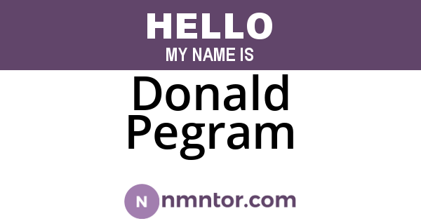 Donald Pegram
