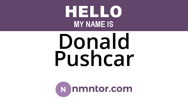 Donald Pushcar