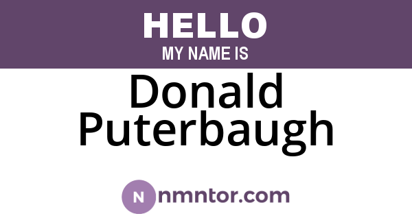 Donald Puterbaugh