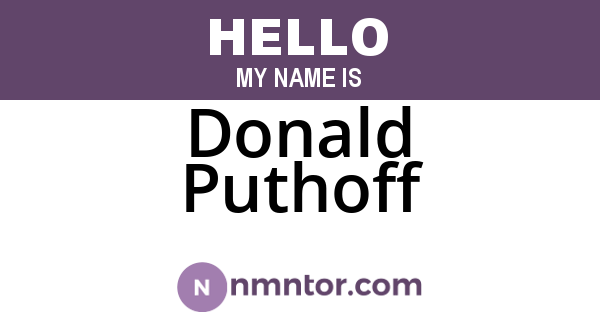 Donald Puthoff