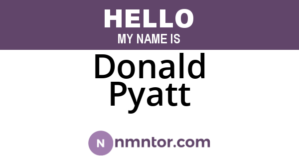 Donald Pyatt