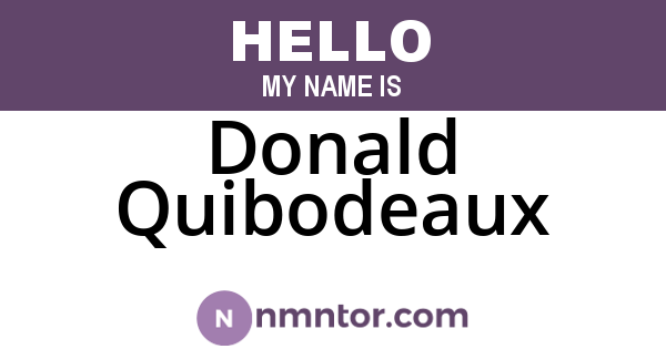 Donald Quibodeaux