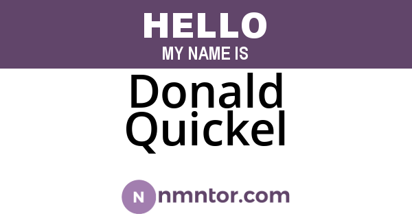 Donald Quickel