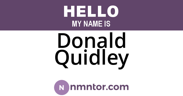 Donald Quidley