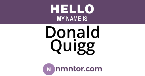 Donald Quigg