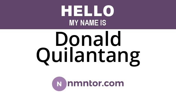 Donald Quilantang