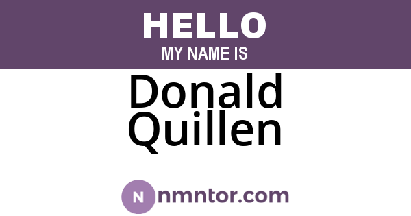 Donald Quillen