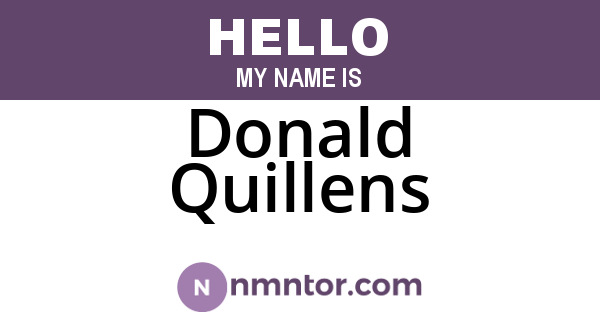 Donald Quillens