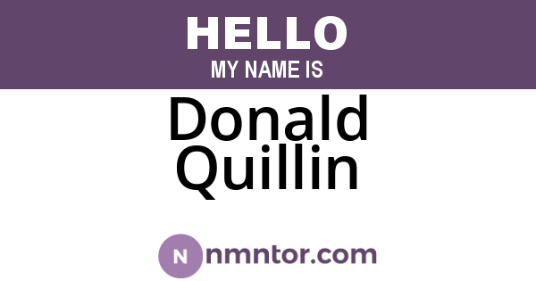 Donald Quillin