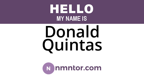 Donald Quintas