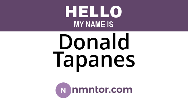 Donald Tapanes